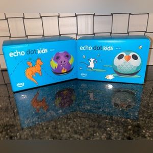 Echo dot kids 5th generation owl and dragon .. available as pair or can split